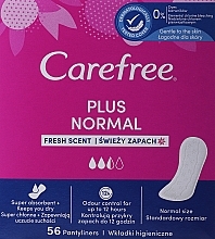 Гігієнічні щоденні прокладки, 56 шт. - Carefree Plus Original Fresh Scent Pantyliners — фото N1