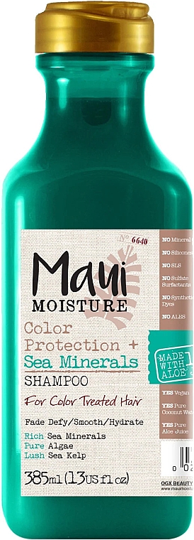 Шампунь для фарбованого волосся "Морські мінерали" - Maui Moisture Color Protection + Sea Minerals Shampoo — фото N1