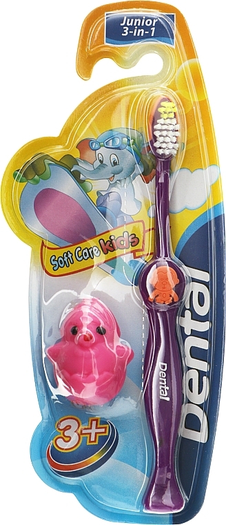 Зубная щетка для детей 3+, фиолетовая - Dental Toothbrus Kids — фото N1