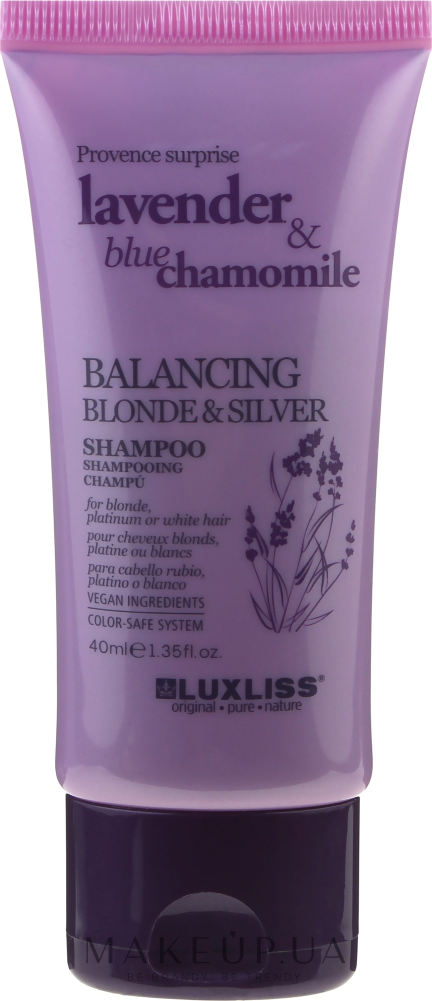 Шампунь для блонда - Luxliss Balancing Blonde & Silver Shampoo — фото 40ml