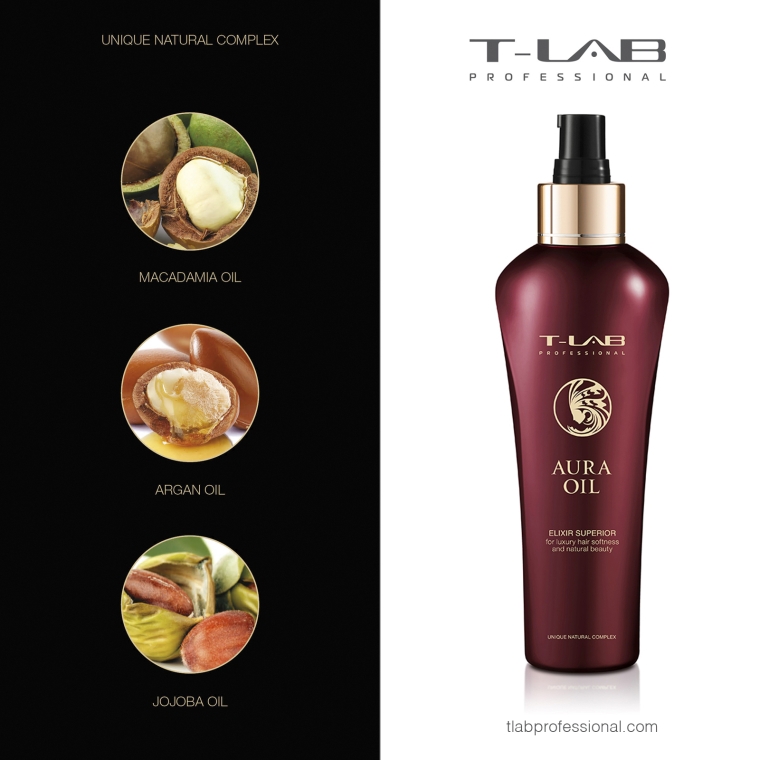 Эликсир для роскошной мягкости и естественной красоты - T-LAB Professional Aura Oil Elexir Superior — фото N2