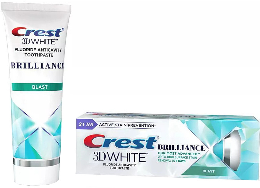 Відбілювальна зубна паста - Crest 3D White Brilliance Blast Whitening Toothpaste Energizing Mint — фото N3