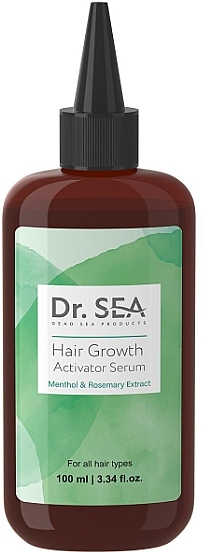 Сироватка-активатор для росту волосся з ментолом і розмарином - Dr. Sea Hair Growth Activator Serum — фото N1