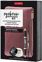 Духи, Парфюмерия, косметика Набор для бровей - Pupa Eyebrow Professional Kit (brow/penc/0.9g + br/cr/2.7ml + duo/penc/4.2g + bag/1pcs)