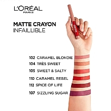 Матовая помада-карандаш для губ - L'Oreal Paris Matte Lip Crayon — фото N4