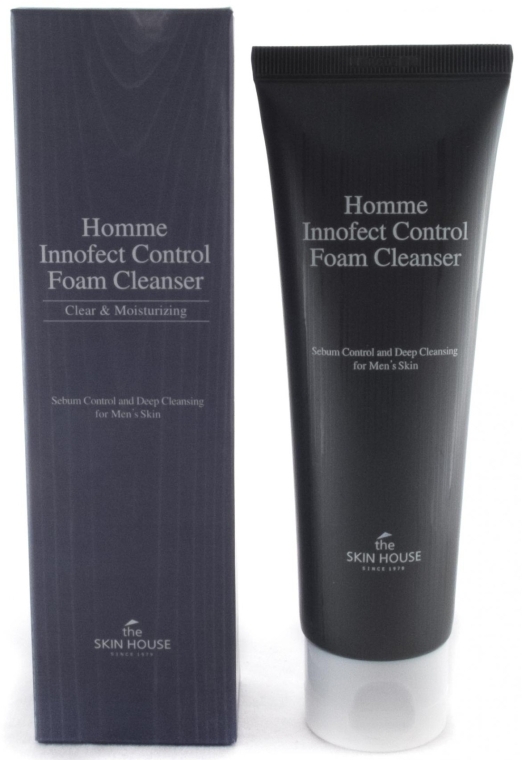 Глибокоочищувальна матувальна пінка для чоловічої шкіри - The Skin House Homme Innofect Control Foam Cleanser — фото N1
