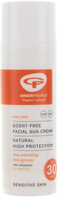 Солнцезащитный крем для лица без запаха - Green People Facial Sun Cream SPF30