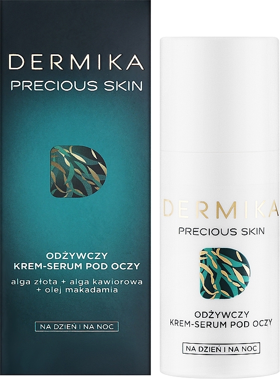 Живильний крем-сироватка для очей - Dermika Precious Skin Nourishing Eye Cream Serum — фото N2