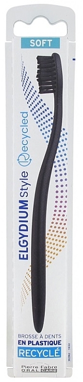 Зубна щітка "Style Recycled" м'яка, чорна - Elgydium Style Recycled Soft Toothbrush — фото N1