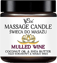 Масажна свічка "Глінтвейн" - VCee Massage Candle Mulled Wine Coconut Oil & Shea Butter — фото N1