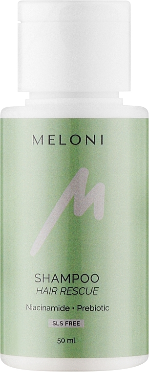Укрепляющий безсульфатный шампунь против выпадения с ниацинамидом и пребиотиком - Meloni Hair Rescue Shampoo