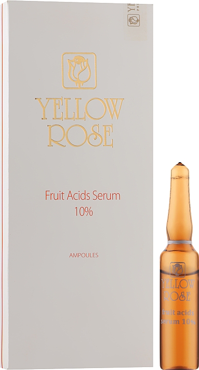 Сироватка для обличчя з фруктовими кислотами - Yellow Rose Fruit Acids Serum Ampoules 10% — фото N1