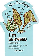 Духи, Парфюмерия, косметика Листовая маска для лица - Tony Moly I'm Real Seaweeds Mask Sheet 