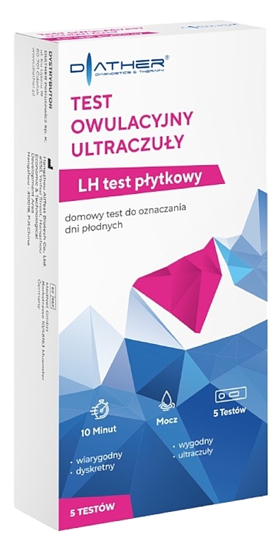 Кассетный тест на овуляцию, 5 шт. - Diather Diagnostics & Therapy  — фото N1