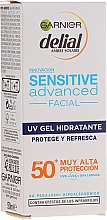 Солнцезащитный гель для чувствительной кожи лица - Garnier Delial Ambre Solaire Sensitive Advanced Facial Sunscreen SPF50+ — фото N2