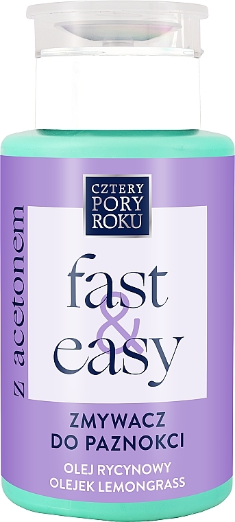 Рідина для зняття лаку з ацетоном - Cztery Pory Roku Fast & Easy — фото N1