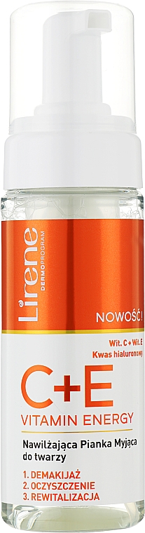 Укрепляющая пенка для умывания "Энергия витаминов C+E" - Lirene C+E Vitamin Energy — фото N1