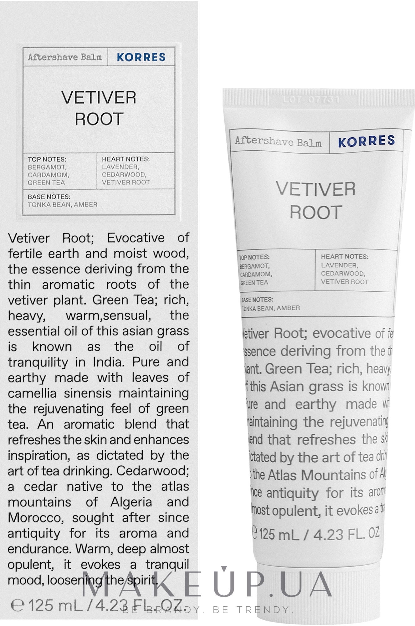 Korres Vetiver Root - Бальзам після гоління — фото 125ml
