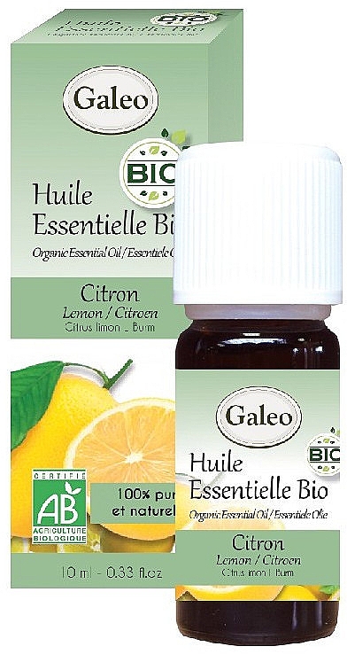 Органічна ефірна олія лимона - Galeo Organic Essential Oil Lemon — фото N1