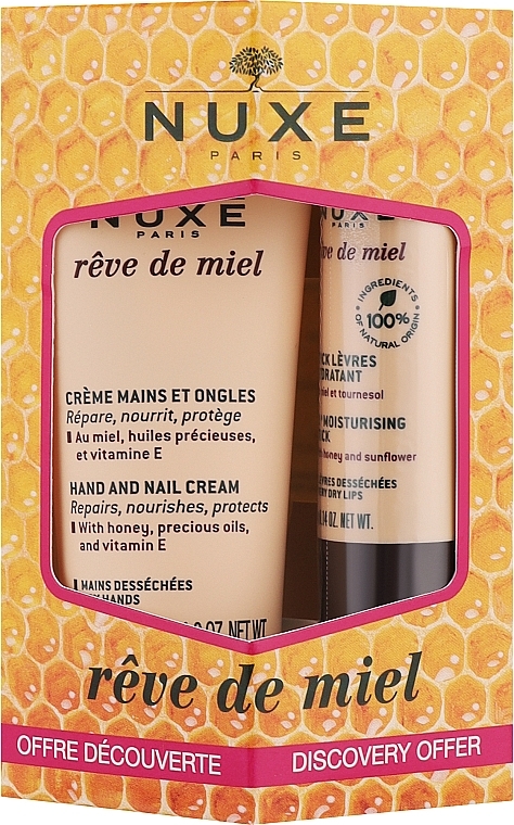 Набор - Nuxe Reve De Miel (h/cr/30ml + lip/stick/4g) — фото N1