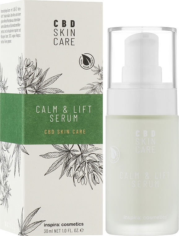 Сыворотка с маслом конопли "Успокоение и лифтинг" - Inspira:cosmetics CBD Skin Care Calm&Lift Serum — фото N2