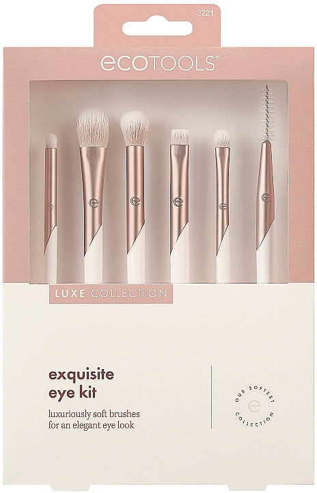 Набір пензликів для макіяжу, 6 шт. - EcoTools Exquisite Eye Kit Luxe Edition — фото N1