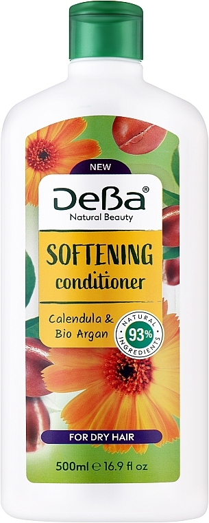 Кондиционер для волос смягчающий "Calendula & Bio Argan" - DeBa Natural Beauty Conditioner Softening — фото N1