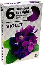 Парфумерія, косметика Чайні свічки "Фіалка", 6 шт. - Admit Scented Tea Light Violet