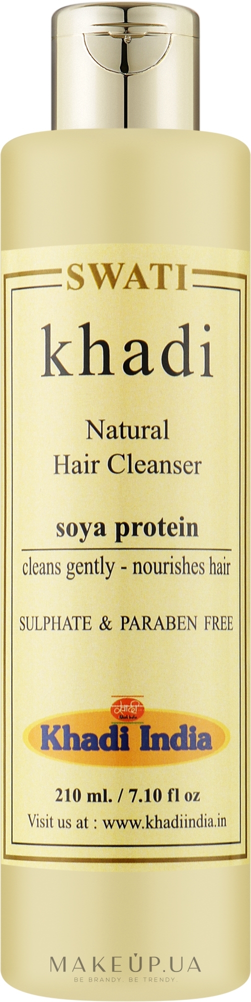 Натуральный шампунь-кондиционер для глубокого питания волос "Соевый протеин" - Khadi Swati Herbal Hair Cleanser Soya Protein — фото 210ml