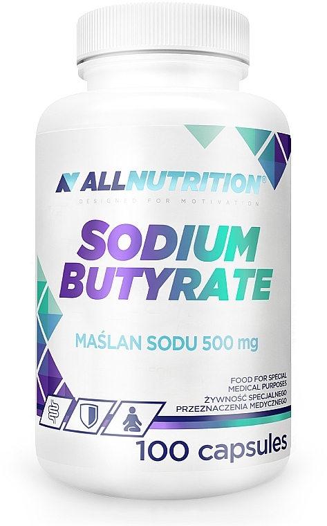 Харчова добавка "Бутират натрію", в капсулах - Allnutrition Sodium Butyrate 500mg — фото N1