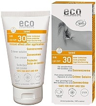 Водостойкий солнцезащитный крем SPF 30 с эффектом загара - Eco Cosmetics Sonne SLF 30 Getoent — фото N1