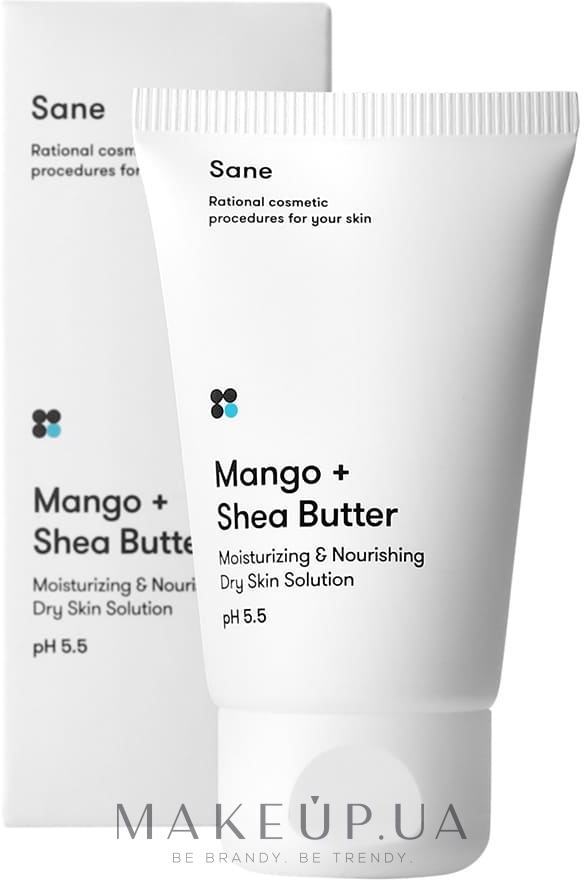 Крем для сухой кожи лица с маслом манго + ши - Sane Face Cream — фото 40ml