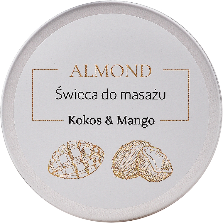 Свеча для массажа "Кокос и манго" - Almond Cosmetics Coconut & Mango Massage Candle