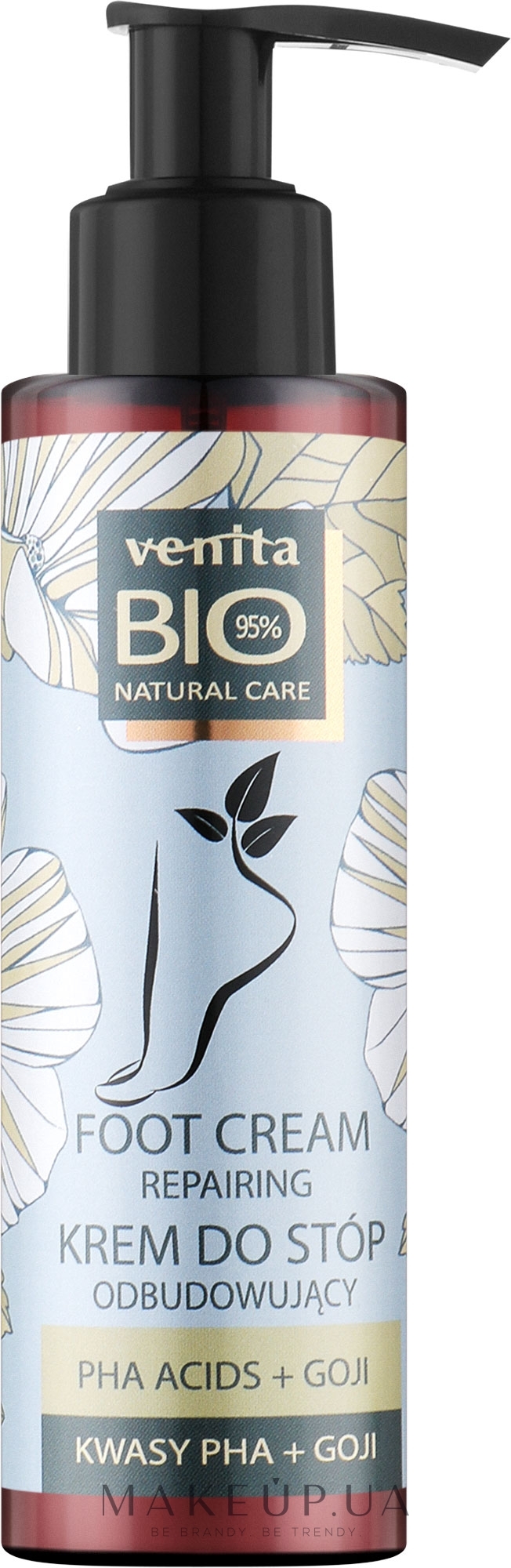 Регенеруючий крем для ніг з ягодами годжі - Venita Bio Natural Care Repairing Foot Cream — фото 100ml