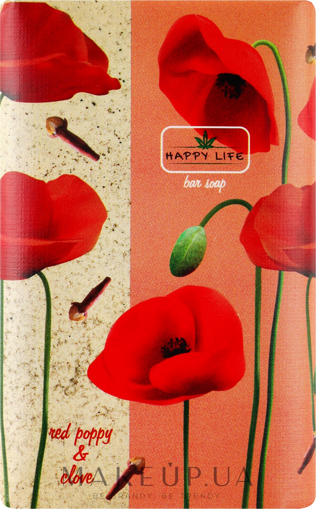 Твердое мыло "Красный мак и гвоздика" - Happy Life — фото 180g