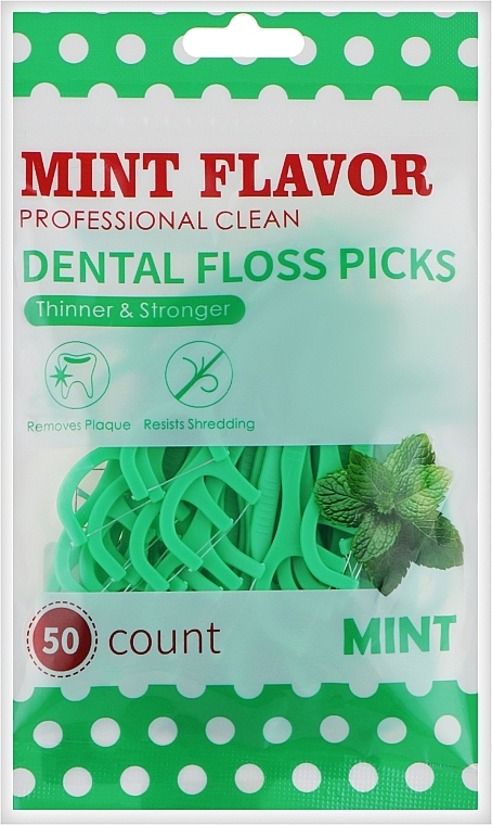 Флоссер зубная нить с держателем, 50 шт. - Zinger Mint Flavor — фото N1