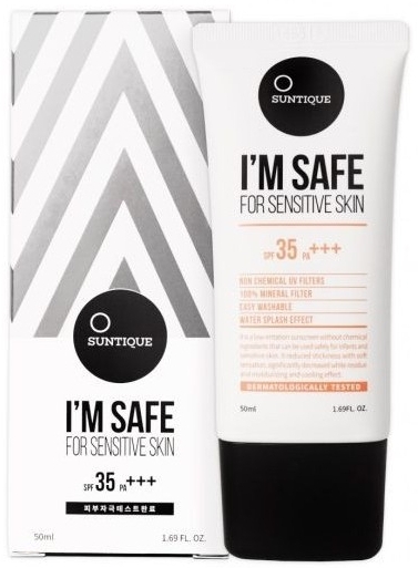Солнцезащитный крем для чувствительной кожи - Suntique I`m Safe For Sensitive Skin Sun Block — фото N1