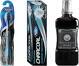 Духи, Парфюмерия, косметика Набор - Beauty Formulas Charcoal (mouthwash/500ml + toothbrush/1pcs + toothpaste/125g)