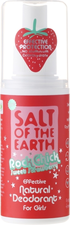 Натуральный спрей-дезодорант - Salt of the Earth Rock Chick Girls Sweet Strawberry Natural Deodorant — фото N1