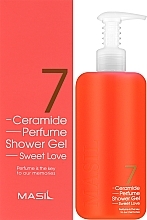 Гель для душа с ароматом ириса - Masil 7 Ceramide Perfume Shower Gel Sweet Love — фото N2