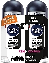 Духи, Парфюмерия, косметика Набор - NIVEA MEN Black & White Invisible Original (deo/2x50ml)