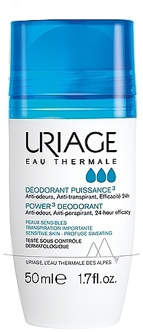 Кульковий дезодорант потрійної дії - Uriage Power 3 Deodorant 