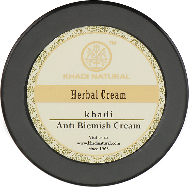 Омолоджувальний натуральний крем від пігментних плям, зморщок і темних кіл під очима - Khadi Natural Anti Blemish Cream — фото N1