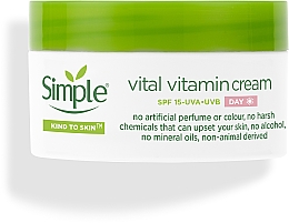 Вітамінний денний крем - Simple Kind To Skin Vital Vitamin Cream — фото N1