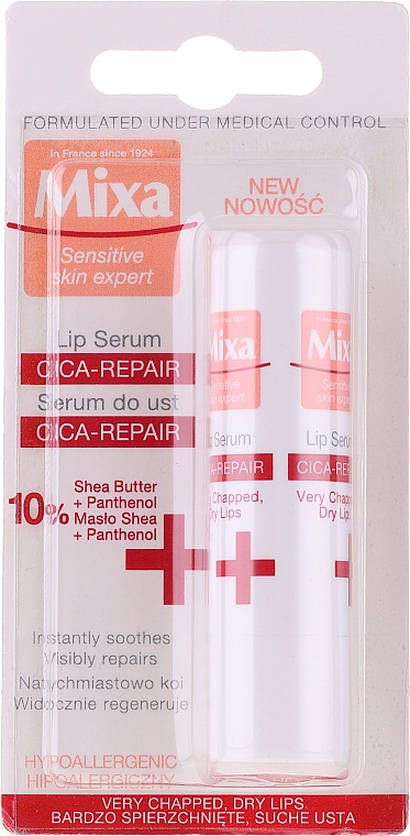 Сыворотка для губ - Mixa Cica-Repair Lip Serum — фото N1