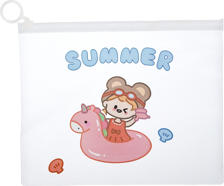 Косметичка CS1143 прозрачная, детская "Summer" - Cosmo Shop — фото N1