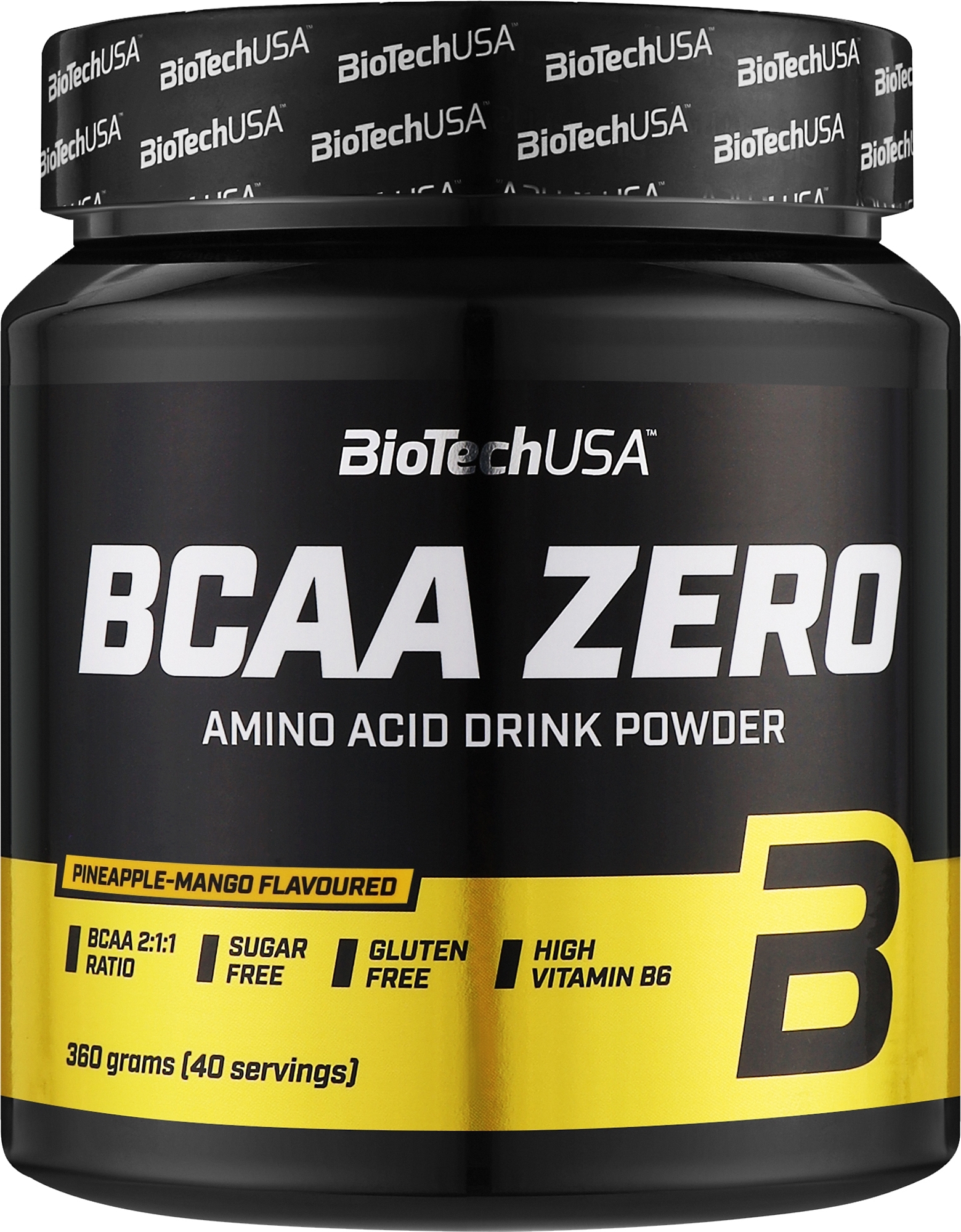 Комплекс аминокислот в порошке "Ананас-манго" - BioTechUSA BCAA Zero Pineapple Mango Amino Acid Drink Powder — фото 360g