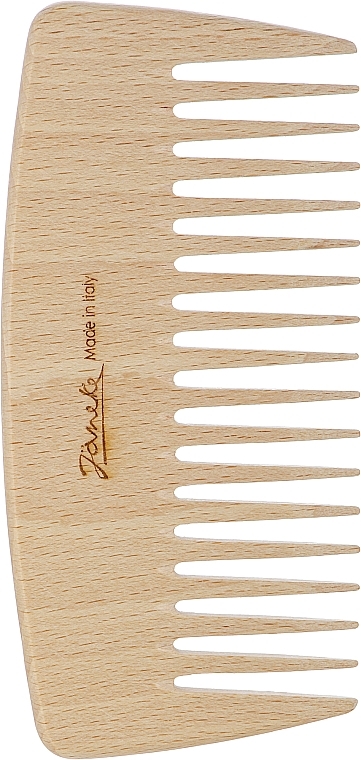 Гребінець для волосся LG362N, 13.8 x 6.5 см, з букової деревини - Janeke Beech Wide-Teeth Styling Comb — фото N1