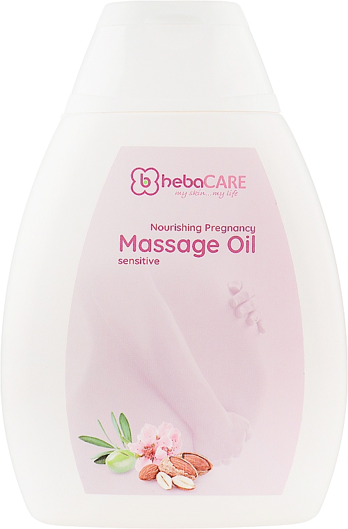 Масажна олія від розтяжок - HebaCARE Nourishing Pregnancy Sensitive Massage Oil — фото N1