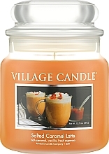 Ароматическая свеча в банке "Соленый карамельный латте" - Village Candle Salted Caramel Latte — фото N2